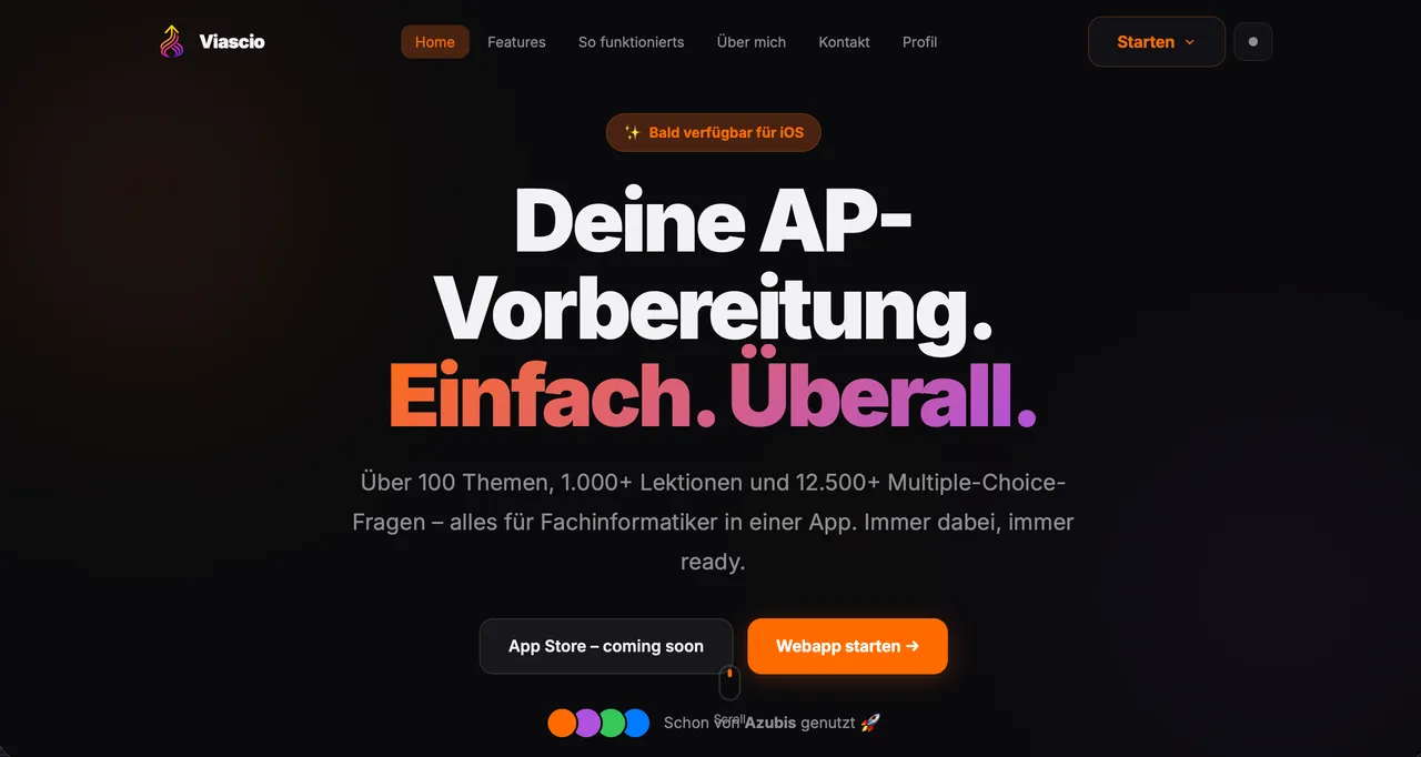 Viascio – Lernapp für IT-Azubis